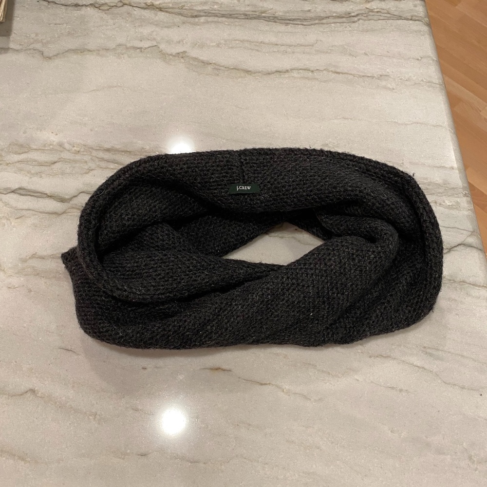 J. Crew Infinity Scarf Gray Knit